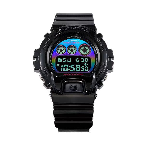 Casio G-Shock Digital Virtual Rainbow Black Resin Strap Watch | DW-6900RGB-1