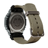 Casio G-Shock Analog-Digital Utility Metal Stainless Steel Bezel Beige Cloth Strap Watch | GM2100C-5A