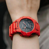 Casio G-Shock Analog-Digital Bluetooth Combi Red Resin Strap Watch | GAB001-4A