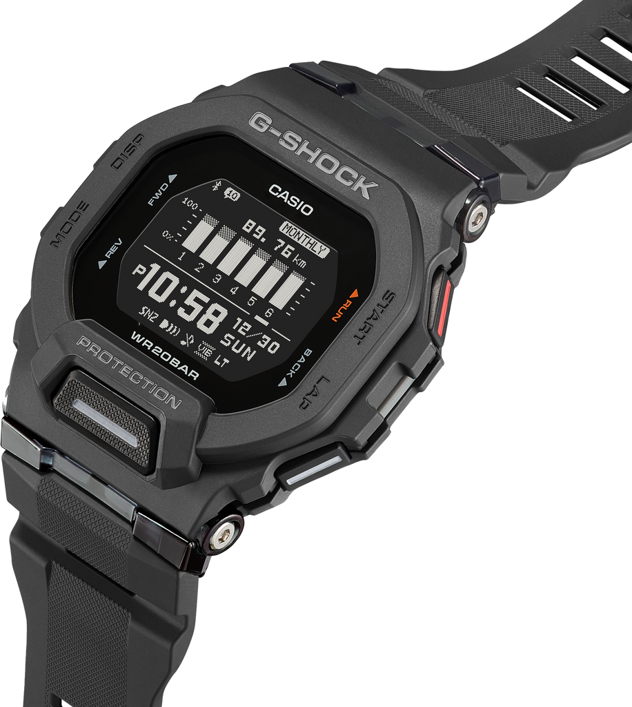 Casio G-Shock G-Squad Move Digital Connected Black Resin Strap Fitness Watch GBD200-1