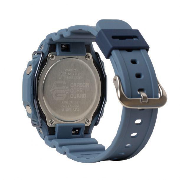 Casio G-Shock Analog-Digital Protector Carbon Core Guard Light Blue Resin Strap Watch | GA2100PT-2A