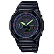 Casio G-Shock Analog-Digital Carbon Core Guard Virtual Rainbow Black Strap Watch | GA-2100RGB-1A