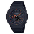 Casio G-Shock Carbon Core Guard Analog-Digital Black Resin Band Watch Orange Markers GA2100-1A4